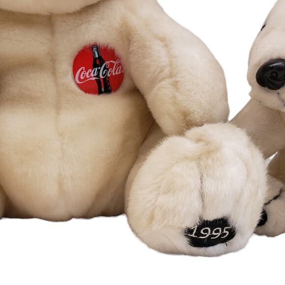 Vintage 1993 Coca Cola Polar Bears Plush Coca-Cola Company Bears Collectables - Picture 2 of 16